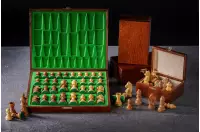 Figury szachowe Timeless Akacja indyjska/bukszpan 3,5 cala z dodatkowymi hetmanami Figury szachowe Timeless Akacja indyjska/bukszpan 3,5 cala z dodatkowymi hetmanami